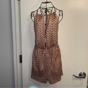 Sugarfree Chevron Patterned Romper Coverup
